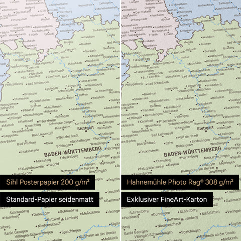 Germany Map TRAVEL® Premium Poster – Multicolor Atlas