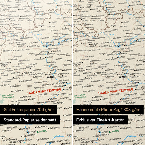 Germany Map TRAVEL® Premium Poster – Multicolor Classic