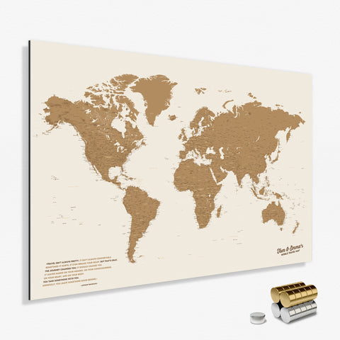 Weltkarte Magnetboard zum Pinnen und Planen von Reisen