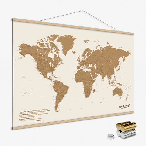 Weltkarte Magnetposter zum Pinnen und Planen von Reisen