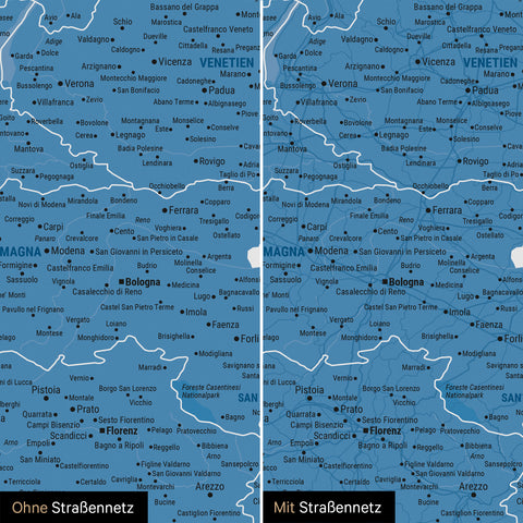 Italy Push Pin Map TRAVEL® – Ocean Blue