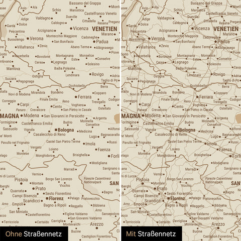 Italy Push Pin Map TRAVEL® – Treasure Gold