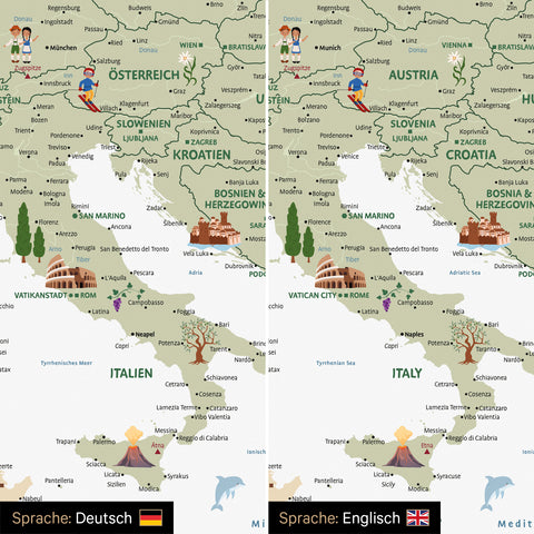 Europe Map for Kids Magnetic Board – MINIVENTURES® White