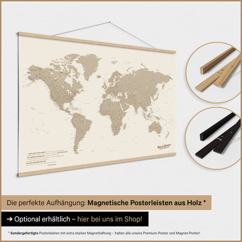 Scandinavia Map TRAVEL® Magnetic Poster – in 21 Colors
