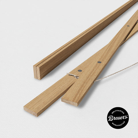 Magnetic Wooden Poster Rails (Set) – Light Oak