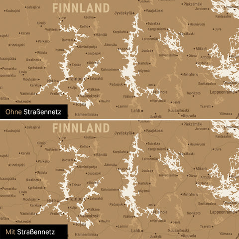 Scandinavia Map TRAVEL® Magnetic Board – in 21 Colors