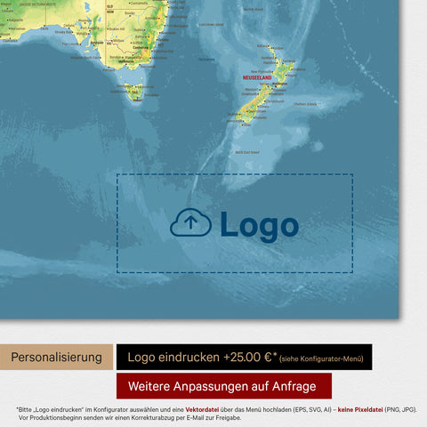 Topographic World Map TRAVEL® Premium Poster – Multicolor Topo
