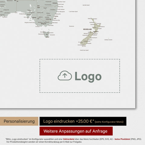 World Map TRAVEL® Premium Poster – Multicolor Sage