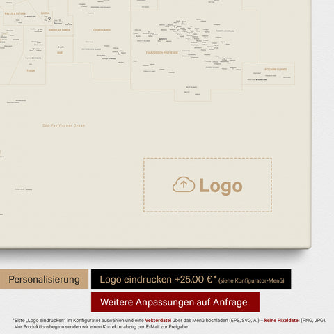 Australia & Oceania Push Pin Map TRAVEL® – Gold