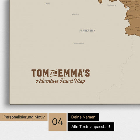 Benelux Push Pin Map TRAVEL® (Pinboard) – Bronze