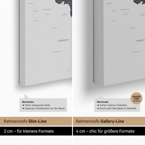 Benelux Push Pin Map TRAVEL® (Pinboard) – Denim Blue