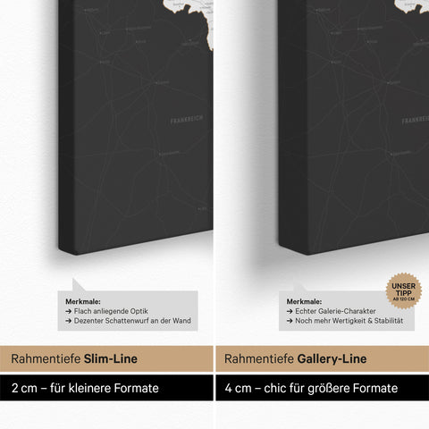 Benelux Push Pin Map TRAVEL® (Pinboard) – Dark Gray