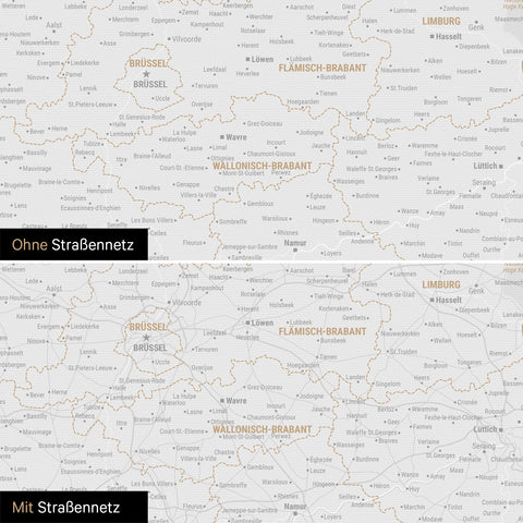 Benelux Push Pin Map TRAVEL® (Pinboard) – Dark Gray