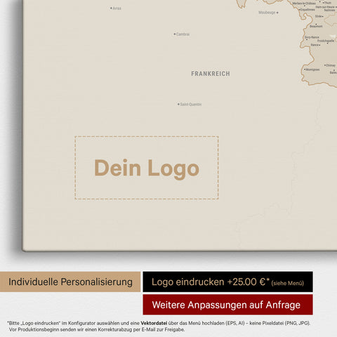 Benelux Push Pin Map TRAVEL® (Pinboard) – Gold