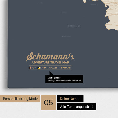 Benelux Push Pin Map TRAVEL® (Pinboard) – Hale Navy