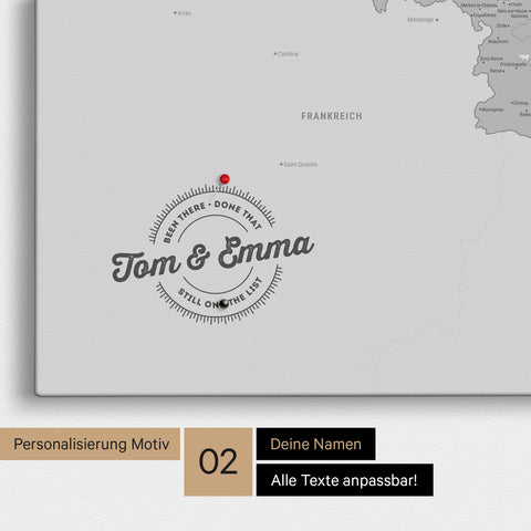 Benelux Push Pin Map TRAVEL® (Pinboard) – Coolgray