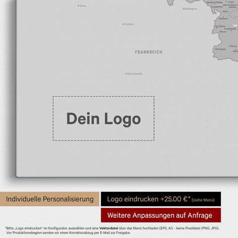 Benelux Push Pin Map TRAVEL® (Pinboard) – Coolgray