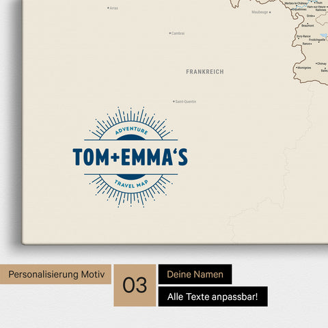 Benelux Push Pin Map TRAVEL® (Pinboard) – Multicolor Classic