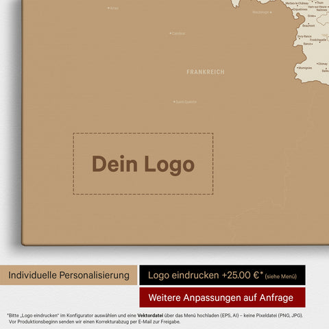 Benelux Push Pin Map TRAVEL® (Pinboard) – Treasure Gold