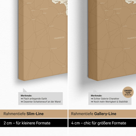 Benelux Push Pin Map TRAVEL® (Pinboard) – Treasure Gold