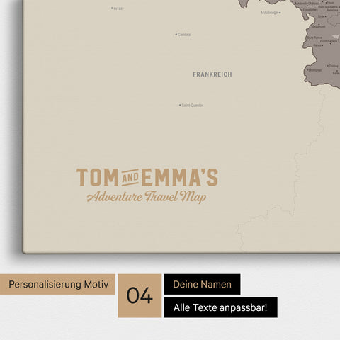 Benelux Push Pin Map TRAVEL® (Pinboard) – Warmgray