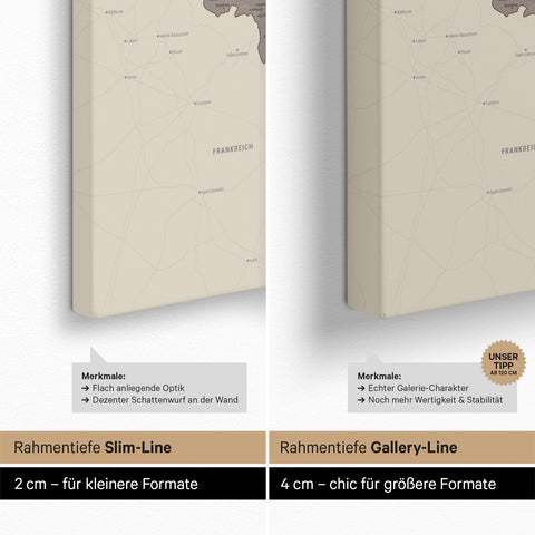 Benelux Push Pin Map TRAVEL® (Pinboard) – Warmgray