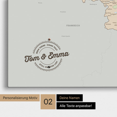 Political Benelux Push Pin Map TRAVEL® (Pinboard) – Multicolor Atlas