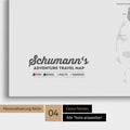 Detaillierte Dänemark-Karte als Pinn-Leinwand in Coolgray mit Personalisierung als Logo für die gesamte Familie
