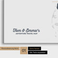 Dänemark-Karte Pinn-Leinwand in Denim Blue mit Personalisierung