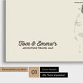 Dänemark-Karte Pinn-Leinwand in Warmgray (Braun-Grau) mit Personalisierung