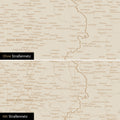 Deutschland-Karte Leinwand in Hale Navy (Dunkelblau) wahlweise mit oder ohne Straßennetz