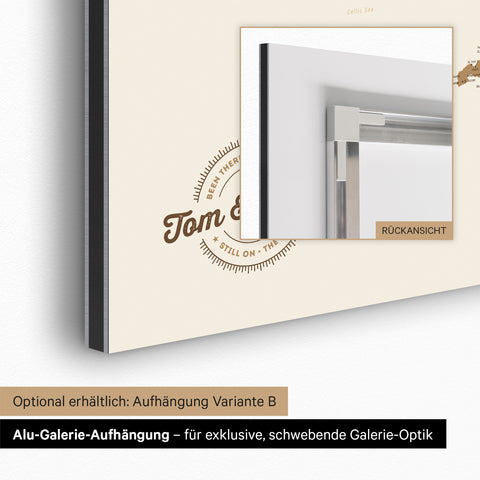 Carte UK Angleterre & Irlande TRAVEL® Tableau magnétique – en 21 couleurs