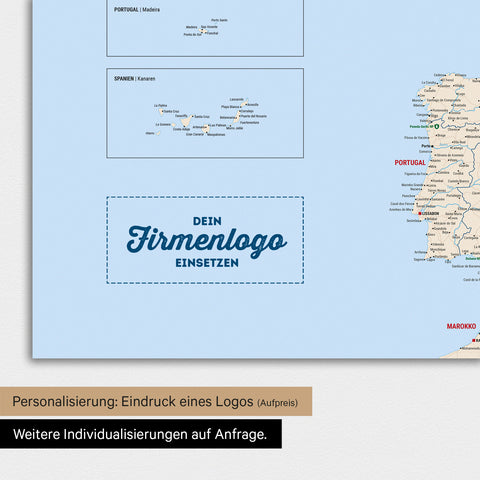 Magnetische Europa-Karte TRAVEL® Magnetboard – Multicolor Classic