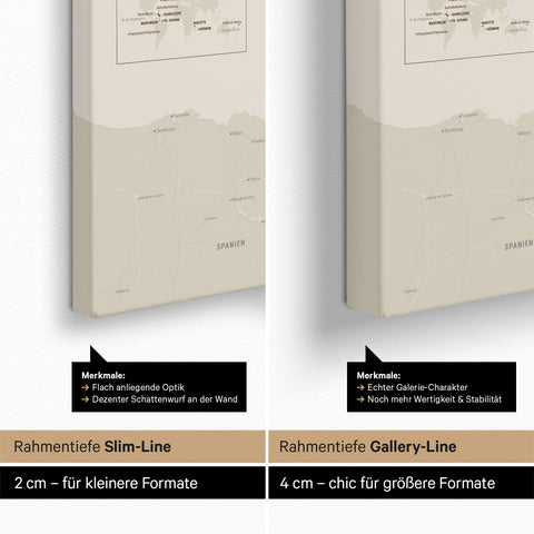 Carte de France TRAVEL® à épingles – Desert Sand