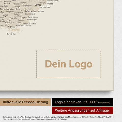 Carte de France TRAVEL® à épingles – Or