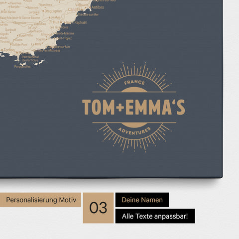 France Push Pin Map TRAVEL® (Pinboard) – Hale Navy