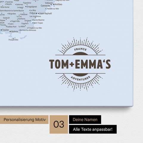 Political France Push Pin Map TRAVEL® (Pinboard) – Multicolor Atlas