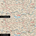 Kanada & USA Karte Pinn-Leinwand in Multicolor optional mit dem Straßennetz der größten Highways und Interstates