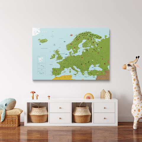 Carte à épingles Europe pour enfants – MINIVENTURES® Classic