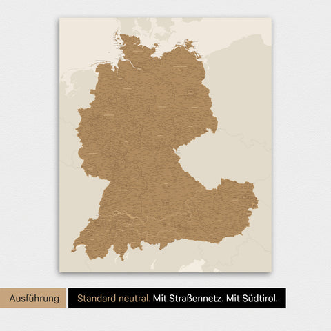 Magnetische DACH-Karte in neutraler Standard-Ausführung