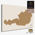 Magnetische Österreich Landkarte als massives Magnetboard zum Pinnen und Planen von Reisezielen