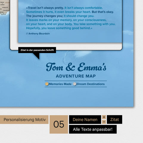 Magnetic TRAVEL® World Map Poster – Multicolor Terra