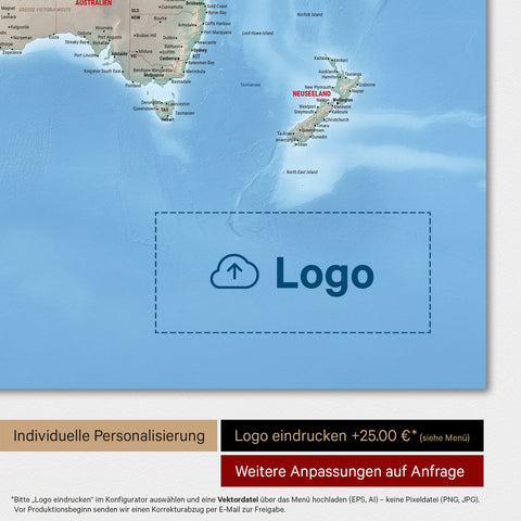 Physical World Map TRAVEL® Design Premium Poster – Multicolor Terra