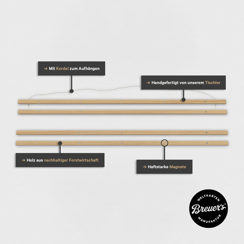 Barre affiche magnétique – Chêne clair