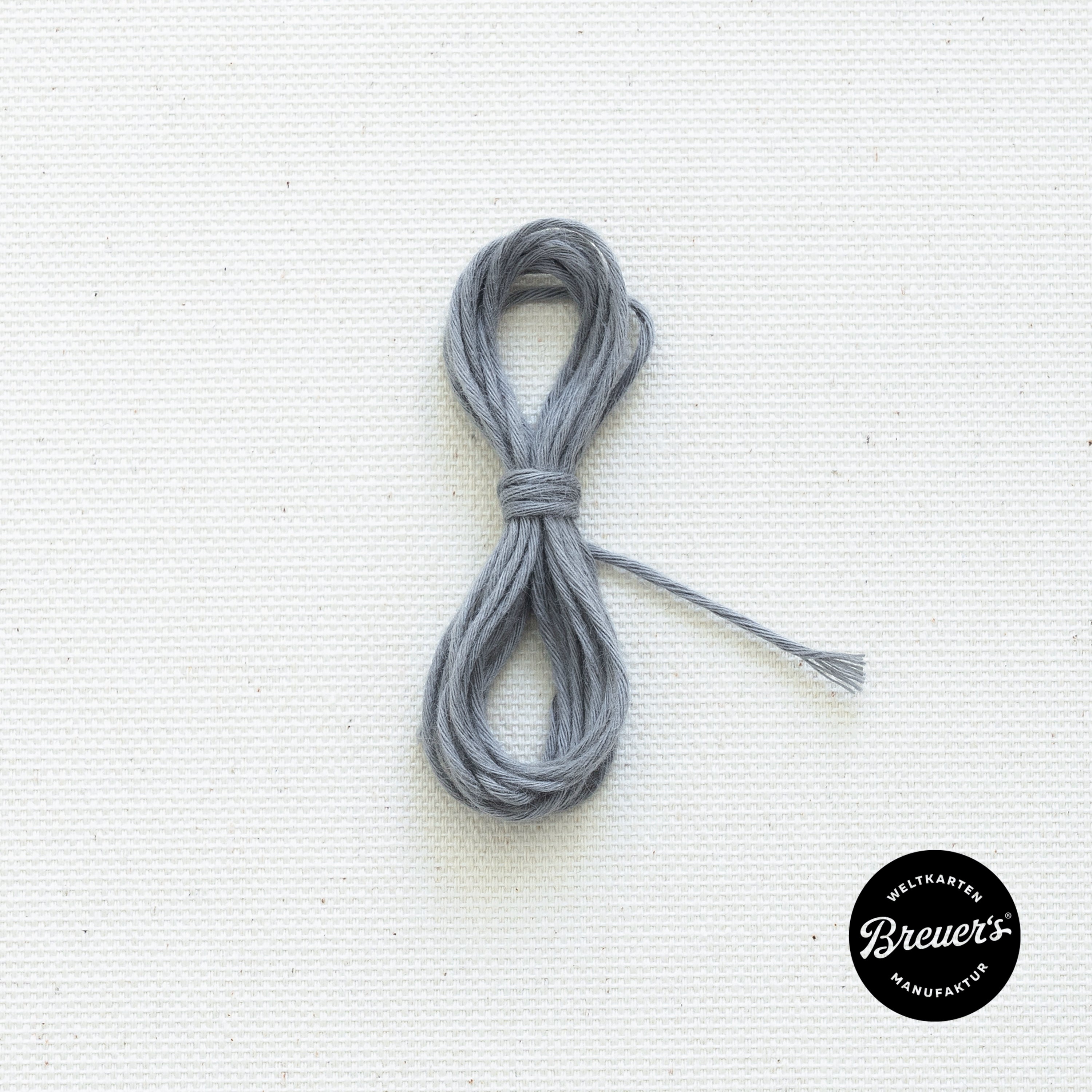 Route yarn in light gray – for push pin world map – Breuers Weltkarten