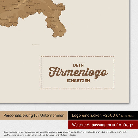 Carte de Suisse TRAVEL® Poster Magnétique – en 21 couleurs