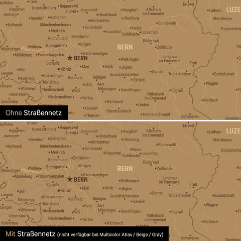 Carte de Suisse TRAVEL® Poster Magnétique – en 21 couleurs