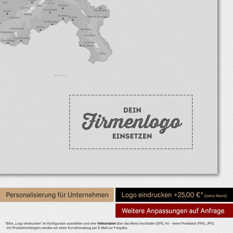 Switzerland Map TRAVEL® Premium Poster – in 18 colors