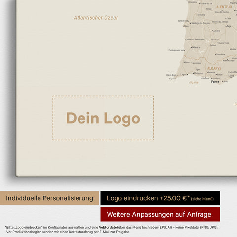 Spain & Portugal Push Pin Map TRAVEL® – Gold