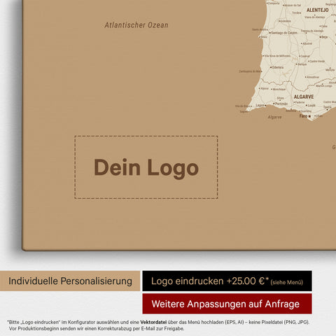 Spain & Portugal Push Pin Map TRAVEL® – Treasure Gold